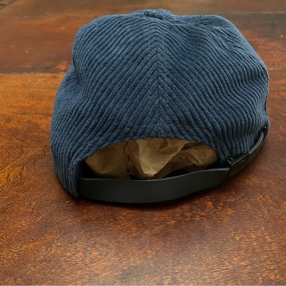 Blue Ribbed Corded Barstool Golf Adjustable Strap/Buckle Cap - Picture 6 of 11